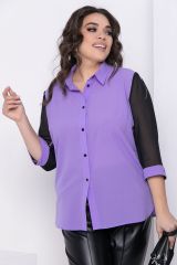 Б8637 LT Collection Блуза сиреневый, черный