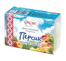 025681 Лином. Крем-Мыло твёрдое 75мл*4 эконом Персик