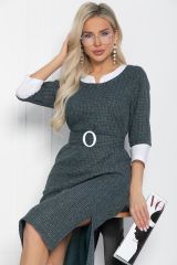 П12634-18 LT Collection Платье тёмно-зелёный