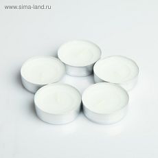 1575328 Набор чайных свечей, белый, 18 штук
