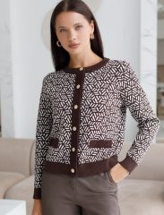 VILATTE Кардиган D31.150 кофейный