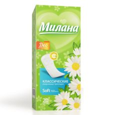 ЦЕНА ЗА 3 УП! 3100004 Прокладки ежедневные «Милана» Classic Deo Soft Травы, 20 шт