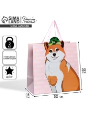 АКЦИЯ! ЦЕНА ЗА 3 ШТ! Пакет подарочный, упаковка, «Собака», 30 х 30 х 15 см