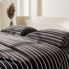 6632187 Постельное бельё евро «Этель» Black stripes, поплин