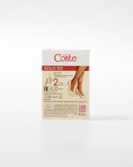 SOLO 20 (2 пары) Conte elegant Носки natural;nero;bronz