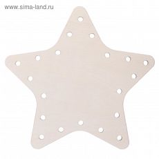2329929 Заготовка деревянная "Звездочка", 16 х 16 х 0,4 см