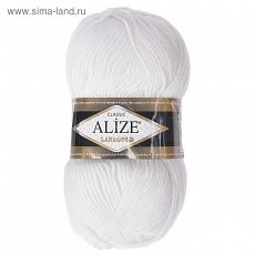 2857529 Пряжа "Lanagold" 51% акрил, 49% шерсть 240м/100гр (55 белый)