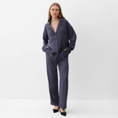 Костюм женский (рубашка, брюки) MINAKU: Casual Collection, размер 40, графит