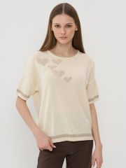 Джемпер женский 9241-94127 натюрель/св.верба NEWVAY