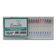 Искусственные ресницы Esmalte Пучки Цветные Средние (коробка)