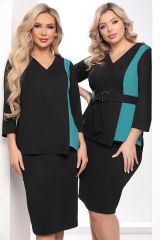 К8359 LT Collection Костюм черный, бирюза