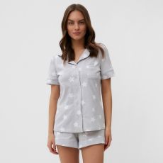 Пижама женская (рубашка, шорты) KAFTAN Star, размер 48-50