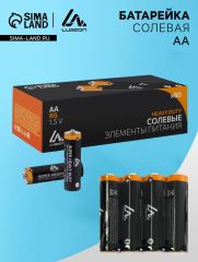 АКЦИЯ! ЦЕНА ЗА 3 НАБОРА! Батарейка солевая Luazon Heavy Duty, AA, R6, спайка, 4 штуки