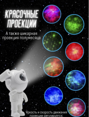 Галактический проектор звездного неба, астронавт, Ночной светильник, светодиодная лампа, декор для домашней комнаты, декоративные светильники для спальни