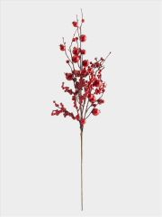 Ветка декоративная, 60 см, пластик/пенопласт, Красные ягоды, Interior bright