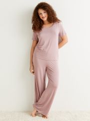 DMi_B VISCOSA 0227VI Пижама жен. (Футболка +Брюки расклеш) Minimi Пижама Rosa Antico (Розовый)