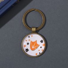 Брелок стекло, металл 