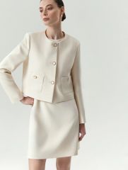 Укороченный жакет с круглым вырезом, ML809/senhora