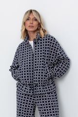 439545 VERY NEAT Жакет индиго, морская клетка