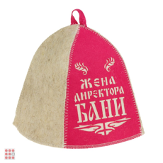Шапка банная с аппликацией 