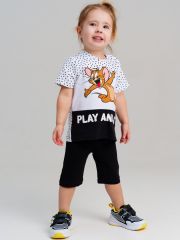 505546 PLAYTODAY Фуфайка белый,черный