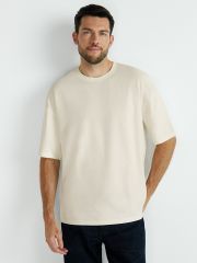 Omsa Футболка OmT_U 1302 Футболка мужская OVERSIZE, CO Avorio (Молочный)