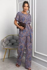 546432 LT Collection Костюм сине-бежевый