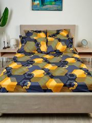 НФ-00080491 Текс-плюс Простыня Золотые шестигранники 220x240 ЕВРО
