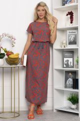 544787 LT Collection Платье Серо-оранжевый