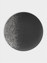 Тарелка закусочная, 20 см, фарфор P, черная, в белую крапинку, Caviar Galaxy