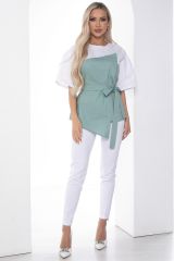 К10164 LT Collection Костюм белый, фисташковый