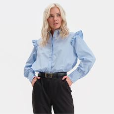 Рубашка женская MIST: Classic Collection, размер 44, голубой