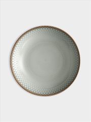 Тарелка суповая, 23х4,5 см, керамика, серо-бежевая, Серые ромбы, Mandala