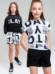 505213 PLAYTODAY Шорты черный,белый