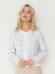 Кардиган женский 7221-14094 белый/хрустальный голубой VAY