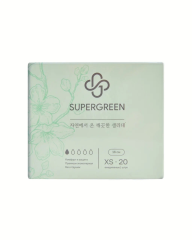 [SUPERGREEN] Прокладки женские РАЗМЕР XS ежедневные 16 см 1 капля, 20 шт