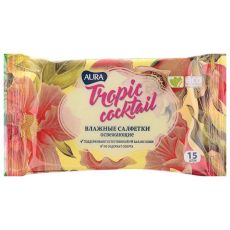 Aura Tropic влажн.салфетки осв.15шт