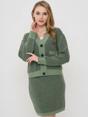 Кардиган женский 7232-14097 шалфей/антрацит BE YOU