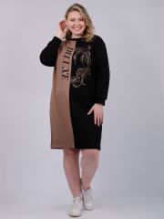 525871 Malina Платье коричневый/чёрный