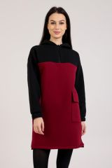 НФ-00025921 Текс-плюс Платье Черный,бордовый