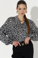 489443 Panda Блузка Черно-белый