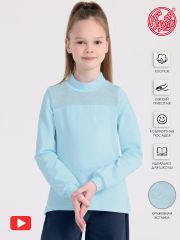 347492 Апрель Водолазка светло-голубой+букеты светло-голубой