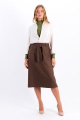 447625 Braslava Юбка коричневый меланж