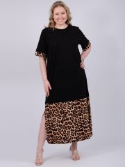 536743 Malina Платье чёрный/леопард