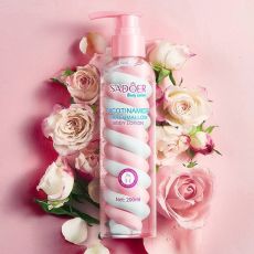 SADOER Увлажняющий лосьон для тела с цветочным ароматом Nicotinamide Marshmallow Body Lotion, 200 гр Арт.: 2828 Лосьон имеет удобный дозатор, который позволит вам легко и экономично наносить средство