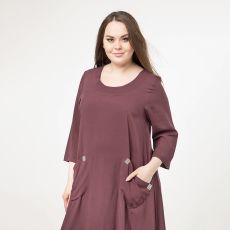 Платье, текстиль, бордовый