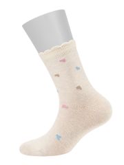 Omsa Носки OMSA kids Calzino 22L30 (Сердечки) с люрексом Avorio Melange (Молочный)