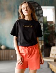 506582 VILATTE Шорты оранжево-коралловый