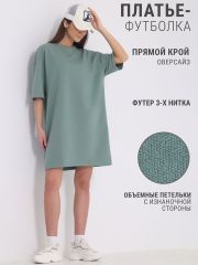 394700 Апрель Платье серо-зеленый
