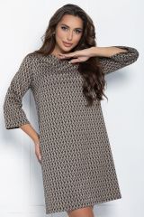 П11019 Платье LADY TAIGA Коричневое